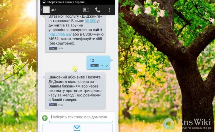 Як відключити ді-джингл на Київстарі?