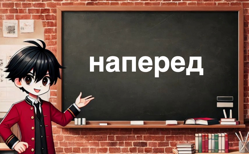 наперед